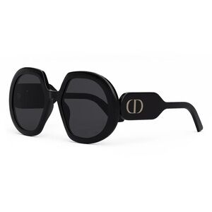 CHRISTIAN DIOR BLACK ROUND SUNGLASSES